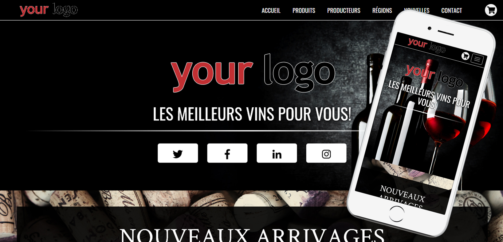 design sites web vins et spiritueux