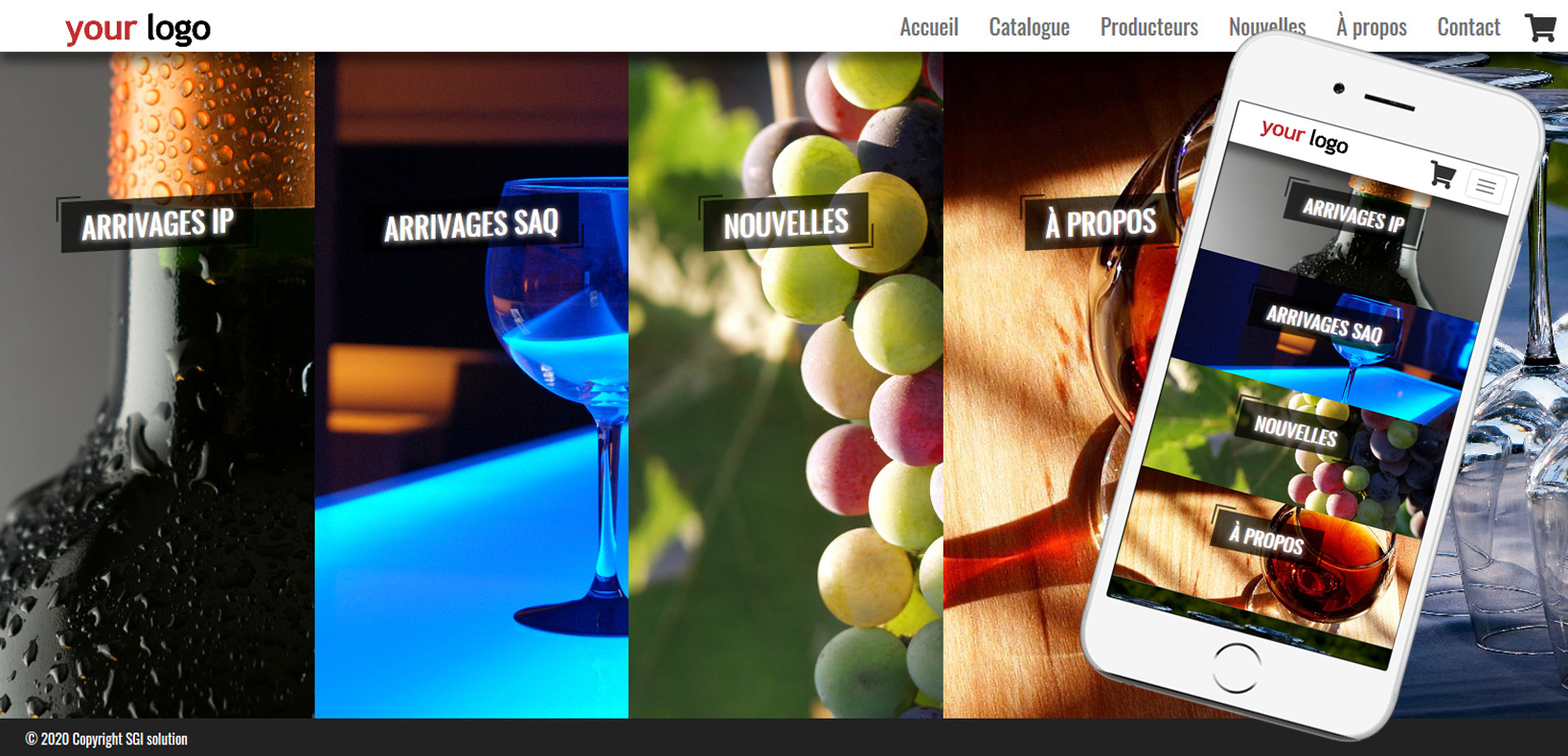 developpement site web vins et spiritueux